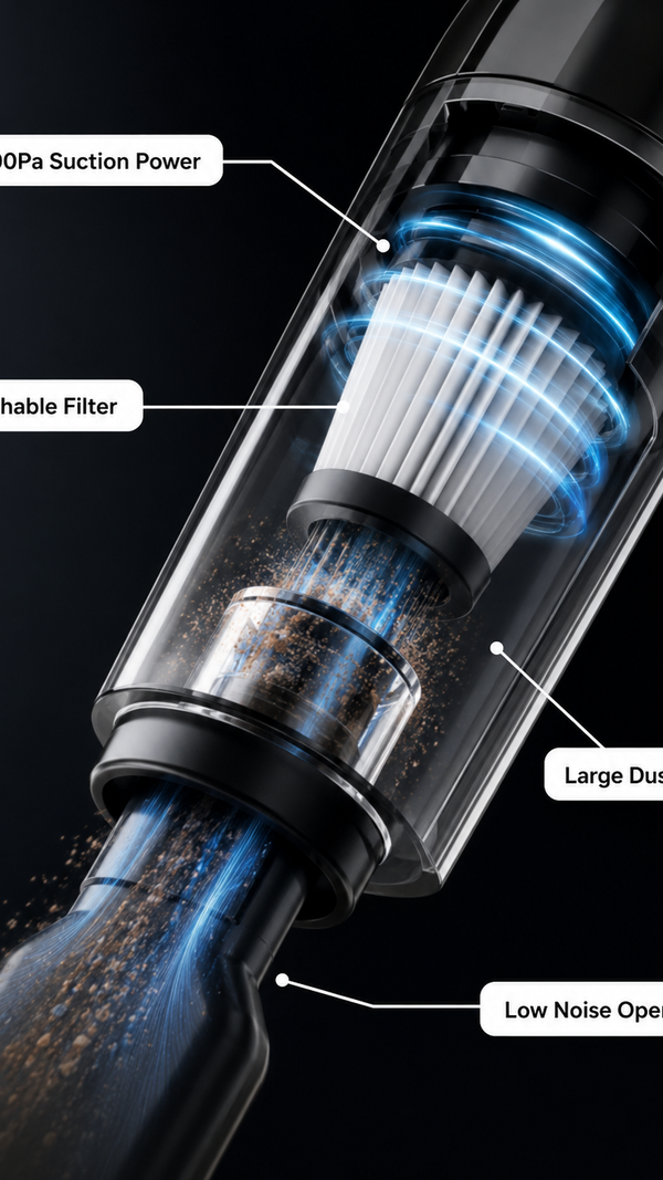 💨 Small vacuum. Big cleaning power. Keep every drive looking spotless. 🚘