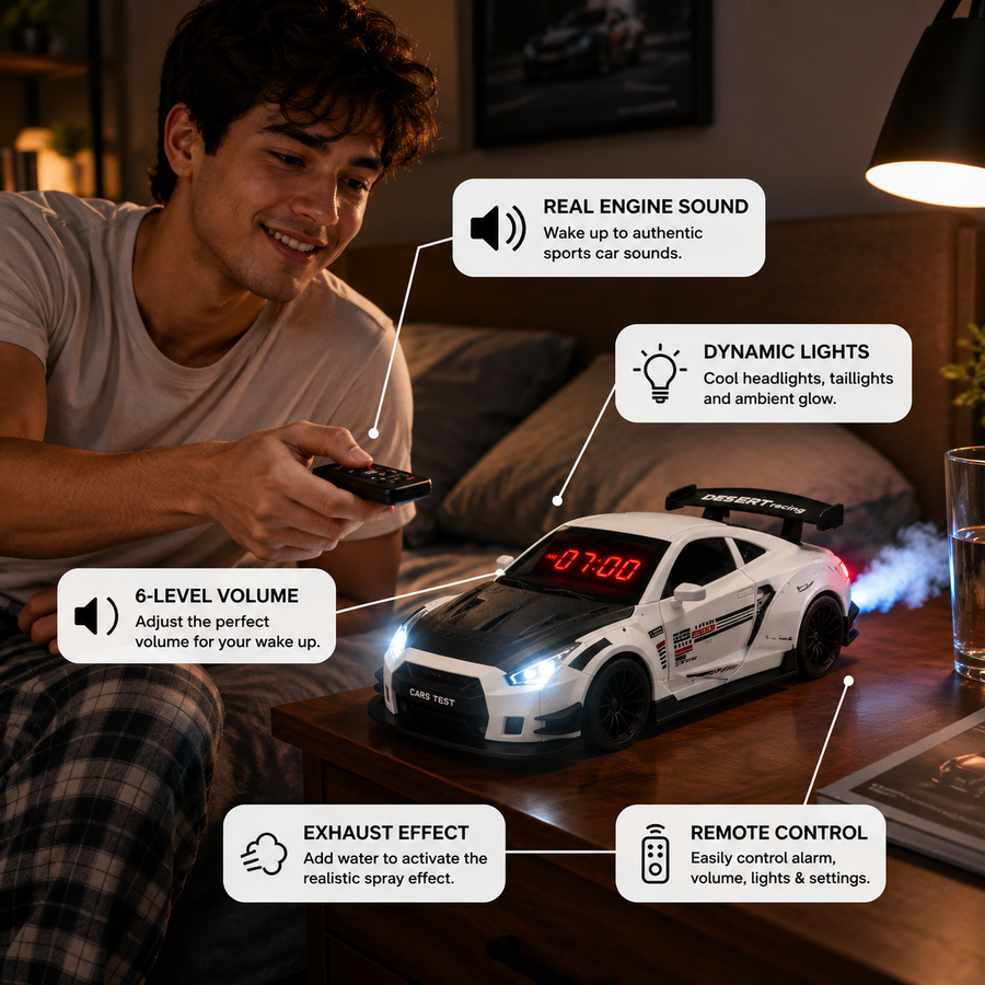 SPORTS CAR ALARM CLOCK