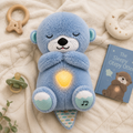 Breathing Otter Bear Plush Toy with Light and Music