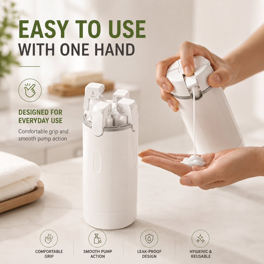 Four-in-One Travel Dispenser Bottle