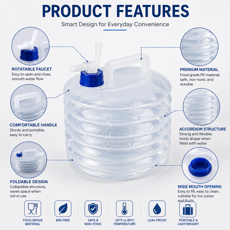 PORTABLE COLLAPSIBLE WATER CONTAINER