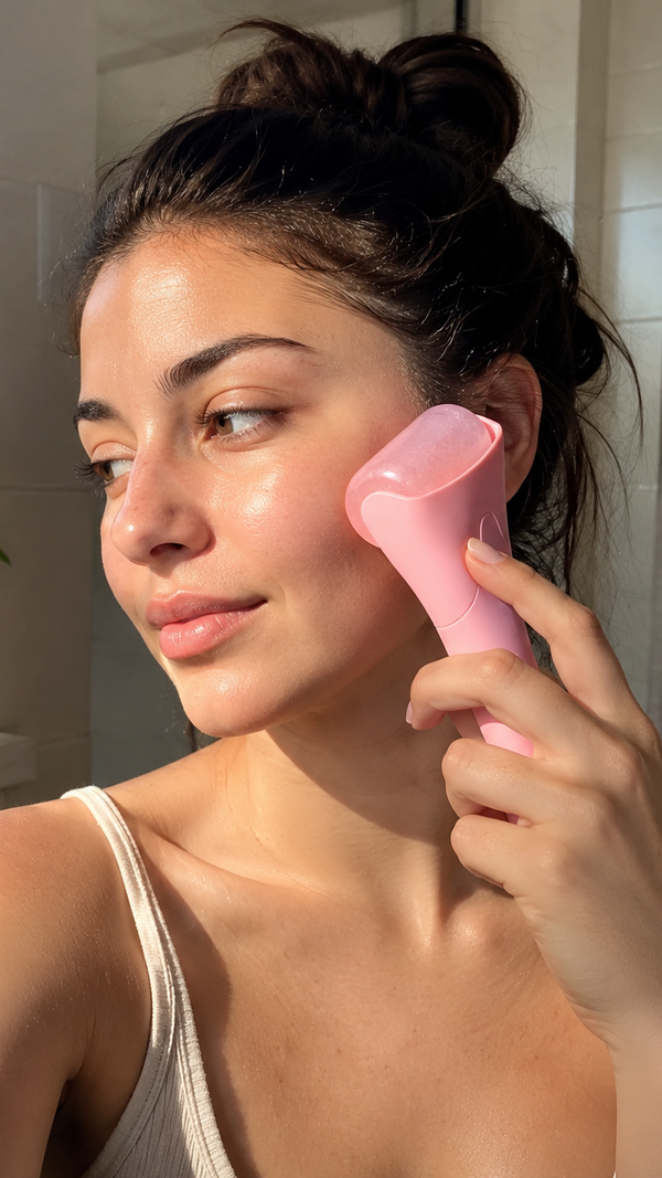 ❄️ Puffy face in the morning? Roll, cool, and glow in minutes. ✨