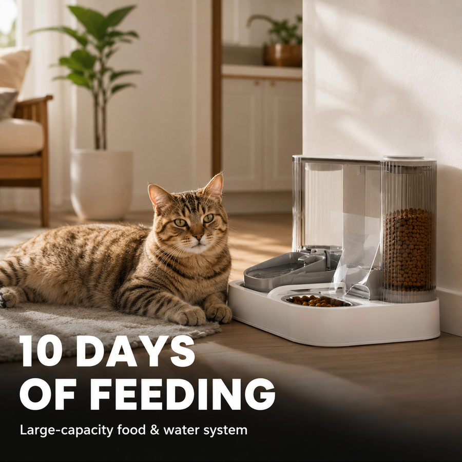 Automatic Pet Feeder and Water Dispenser Combo