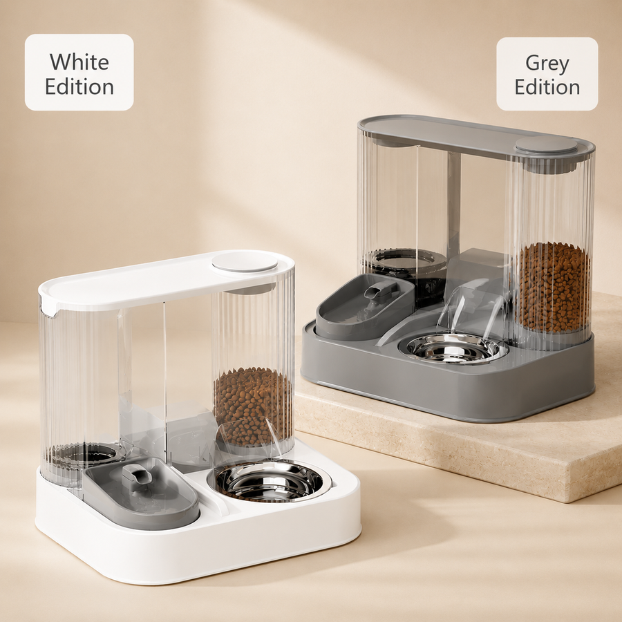 Automatic Pet Feeder and Water Dispenser Combo