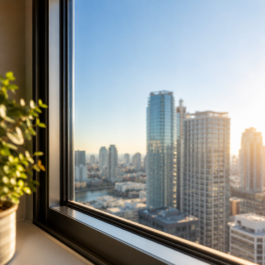 Double-Sided Magnetic Window Cleaner with Scraper