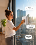 Double-Sided Magnetic Window Cleaner with Scraper