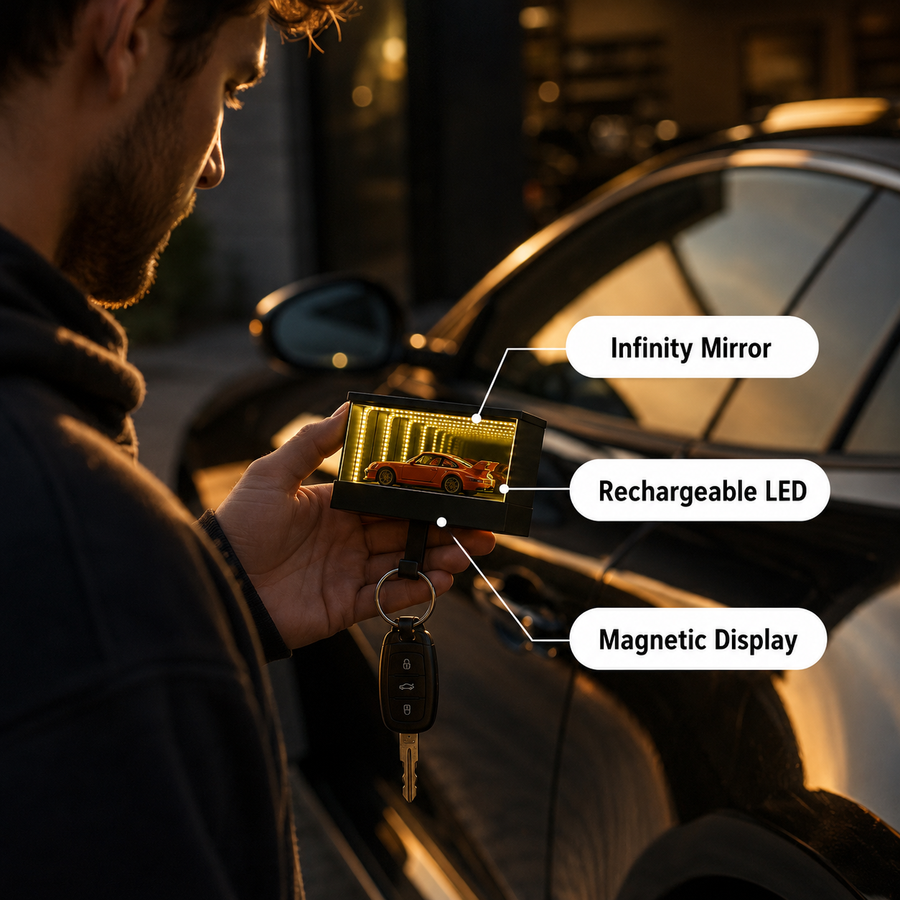 Infinity Garage Keychain with LED Light