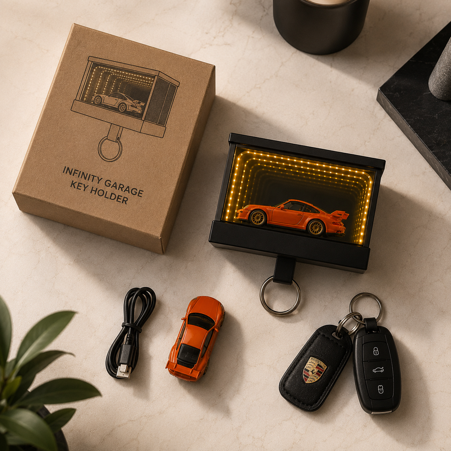 Infinity Garage Keychain with LED Light