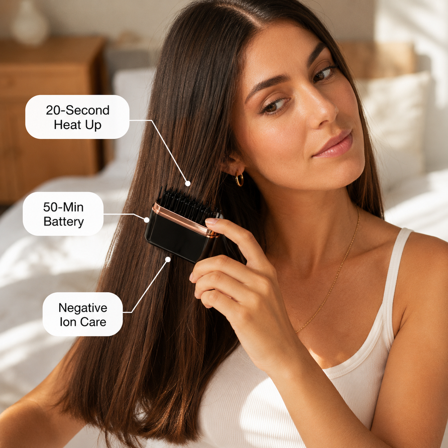 Mini Wireless Straightening Comb