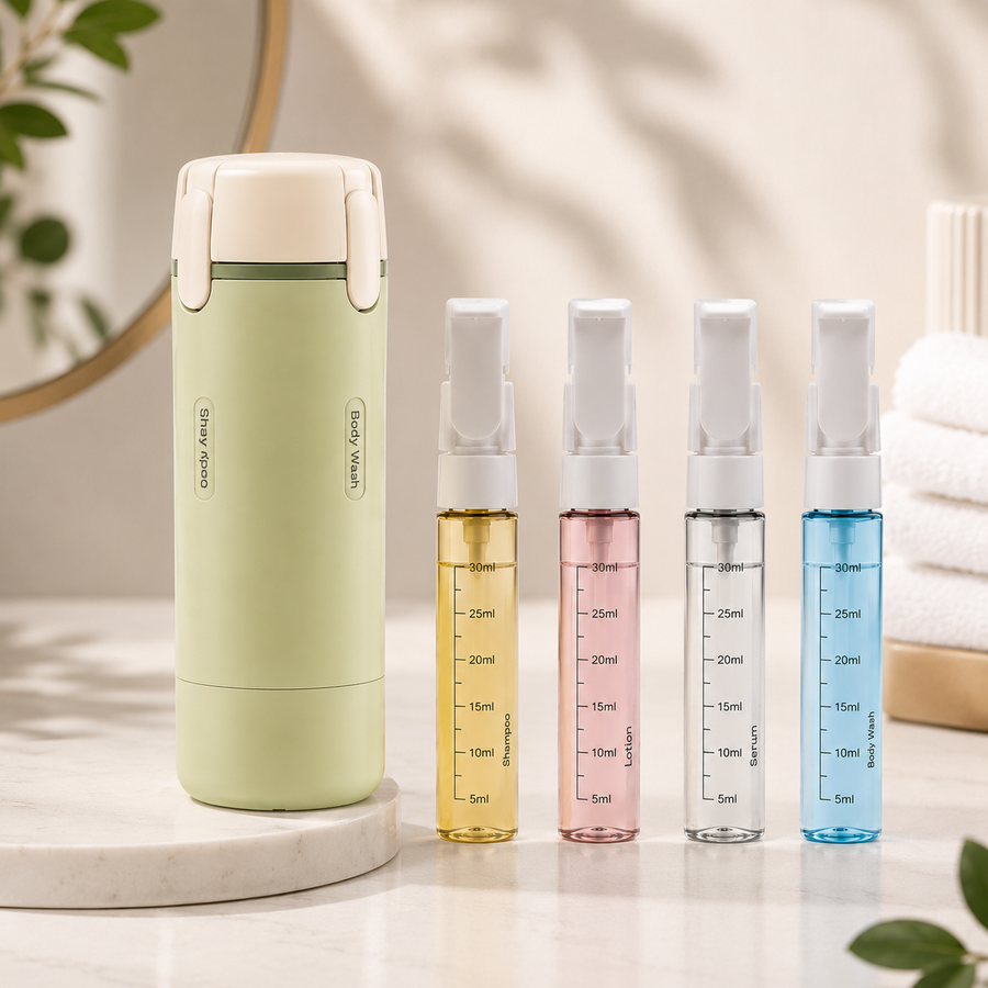 Four-in-One Travel Dispenser Bottle